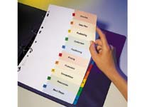 AVERY ReadyIndex 10 part europunched printable