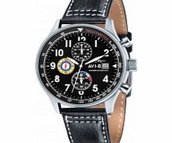 AVI-8 Mens Hawker Hurricane Black Chronograph