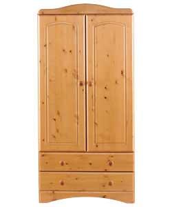 Aviemore 2 Door Tallboy Wardrobe - Pine