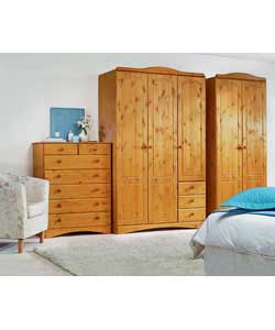 Aviemore 3-Door 3-Drawer Robe - Pine