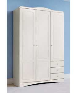 Aviemore 3-Door 3-Drawer Robe - White