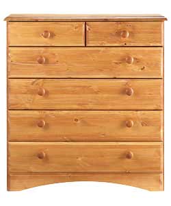 Aviemore 4 Wide 2 Narrow Drawer Chest - Pine