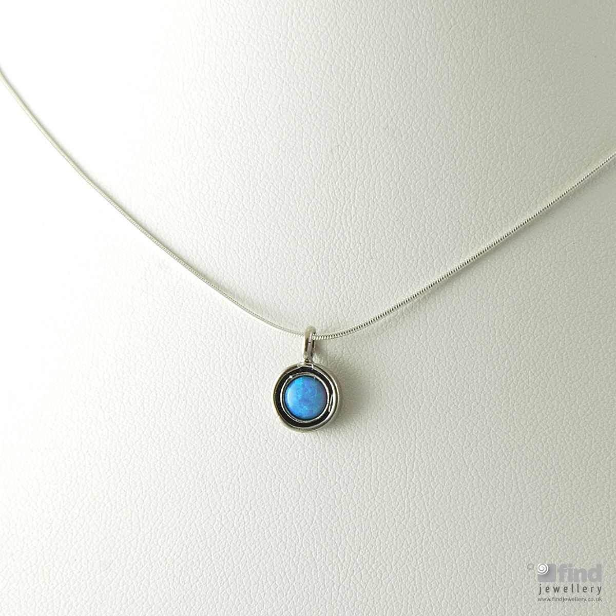 Aviv Silver Sterling Silver Opal Pendant Necklace