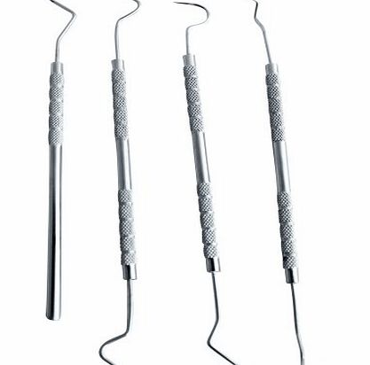 Awans Pets Dental Pick/Tools Set /4pc. Scalers Dentist Tools.Pets Veterinary Kit