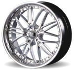 AXE AP42 Silver with Chrome Lip Alloy Wheels