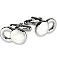 AZ Collection Silver Plated Cuff Links