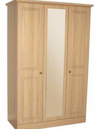 Acacia Effect Mirrored 2 Door Wardrobe