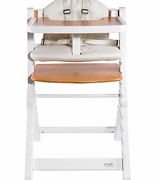 BabaBing Noah Highchair, Natural/White