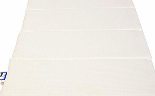 Babies Firsts Coolmax Quad-Fold / Folding Travel Cot Mattress with Luxury Cotton Carry Bag (119 cm x 59 cm)