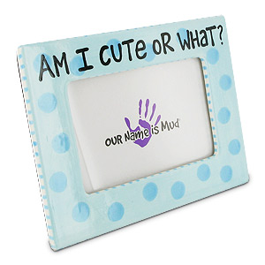 Baby Boy Blue Am I Cute Personalization Photo