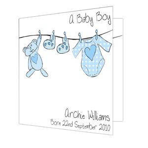 Boy Washing Line Card