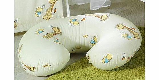 Baby Comfort BREAST FEEDING PILLOW / NURSING SUPPORT 22 x 18 x 6 inch - Giraffe Ecru