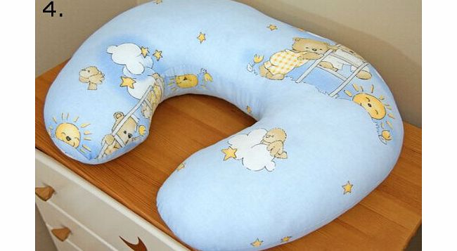 Baby Comfort BREAST FEEDING PILLOW / NURSING SUPPORT 22 x 18 x 6 inch - Ladders Blue