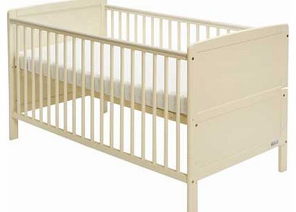 Travis Cot Bed with Mattress - Cream