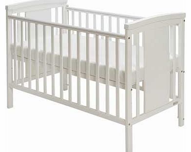 Zara Cot with Mattress - White