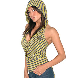 Baby Phat Stripe Halter Hoodie