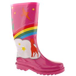 Babycham Female Rainbow Wellie Manmade Upper in Pink