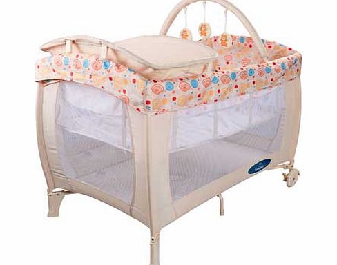 BabyStart Deluxe Travel Cot - Natural