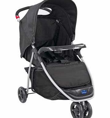 Ria 3 Wheeler Pushchair - Black