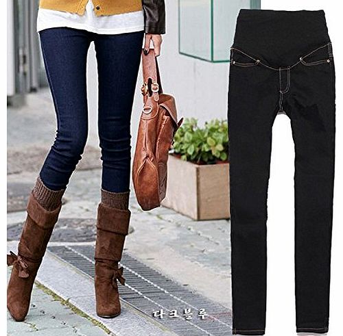 BabyTENS LADIES WOMEN FASHIONABLE SKINNY MATERNITY JEANS BLUE SIZE 8 10 12 14 (XXl - Size 14)