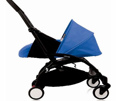 YoYo 0m+ Pram Blue With Black Frame 2014