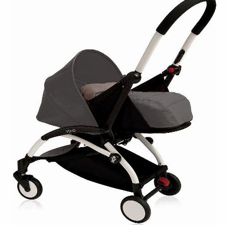 YoYo 0m+ Pram Grey With White Frame 2014