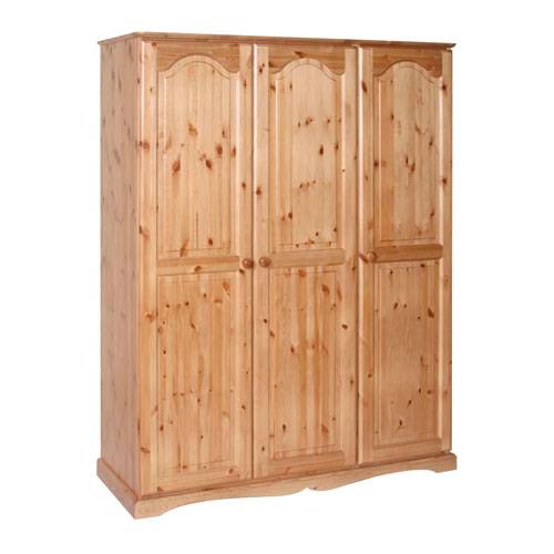 Badger Bedroom Pine Furniture Badger Triple Wardrobe - Ladies