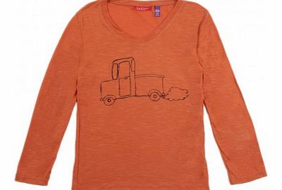 Car T-shirt Orange `2 years,4 years,8 years