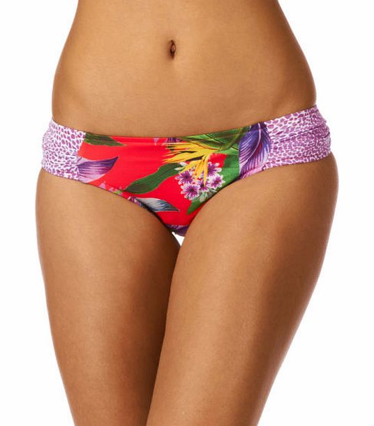 Baku Womens Baku Tropical Fiesta Ruched Hipster Pant