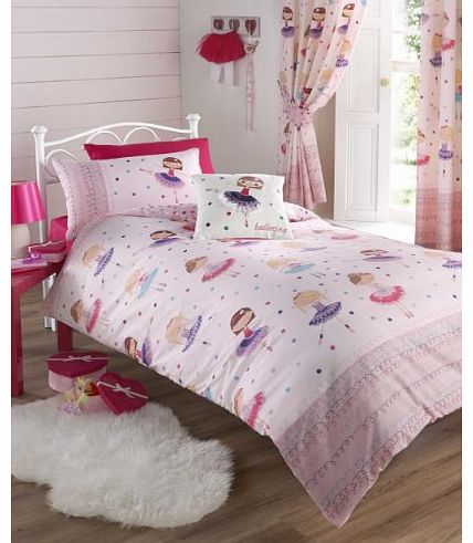 Ballerina Dancing Ballerina Pink Single Duvet Cover Bed Set