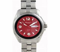 Ballistic Mens Typhoon Red Steel Sports Watch