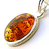 Amber Silver Pendant