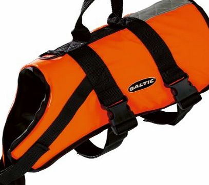 Baltic Standard Velcro Fastening Pet Buoyancy Aid with Strap - Orange, Large 15-40 Kg