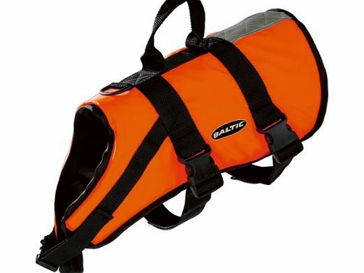 Baltic Standard Velcro Fastening Pet Buoyancy Aid with Strap - Orange, Medium 8-15 Kg