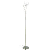 5 Light Floor Lamp, Satin Nickle