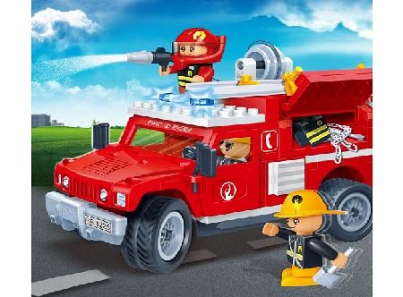 Banbao Boys build your own BanBao 242 Piece Fire Jeep - High Quality Building 