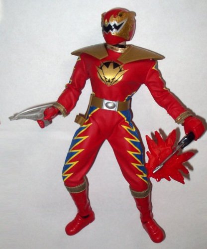 Bandai 12 INCH ARTICULATED POWER RANGERS RED DINO THUNDER FIGURE WITH SOUNDS