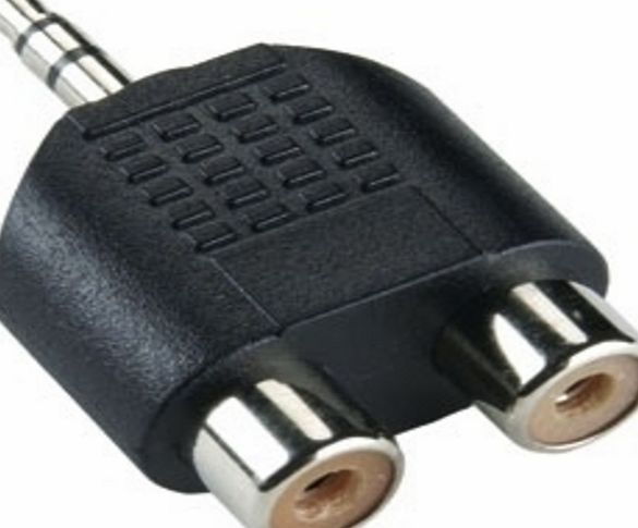 Bandridge Blue Portable Audio Adapter (3.5mm M-2x Rca F)