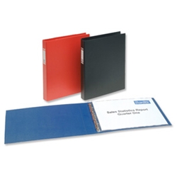 4 Ring Binder PVC Oblong 30mm Blue A3 Ref