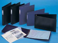 Bantex A3 black ring binder in landscape format