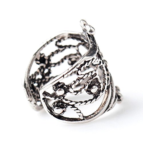 BAQI 1X Fashion Punk Unisex Silver Hollow Out U Pattern Cuff Wrap Ear Clip Earring