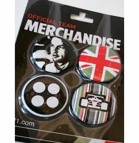 BAR Honda Badge Set of 4 in Pack Formula One BAR Honda F1 Jenson Button Memorabilia