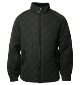 Black G4 Slim Fit Quilted Harrington