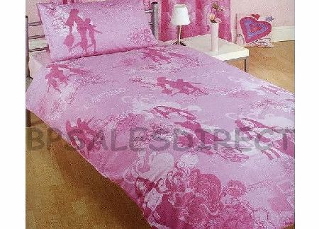 Barbie  DOWNLOAD PINK GIRLS SINGLE BED DUVET QUILT COVER BEDDING SET OFFICIAL NEW