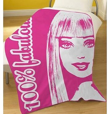 Barbie  GIRLS KIDS CHILDRENS PINK FLEECE BLANKET THROW MATCHES DUVET OFFICIAL NEW