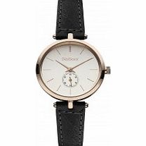 Barbour Ladies Lisle Black Leather Strap Watch