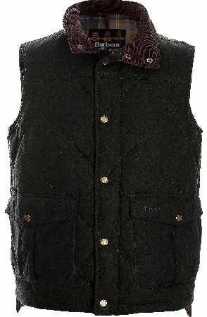 Barbour Waxed Feather Gilet Khaki