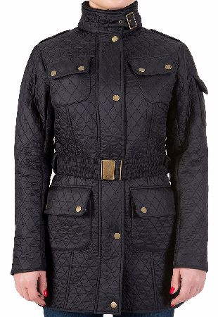 Barbour Womens Black Jacket Folly Longer Biker