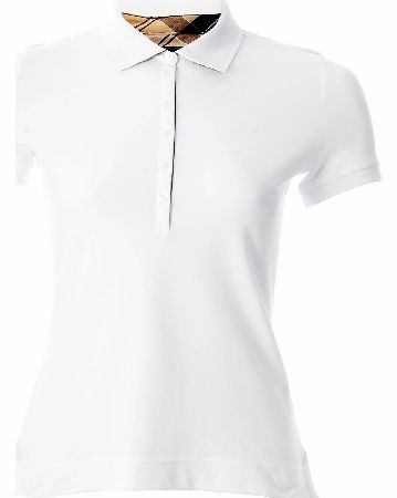 Barbour Womens Goldfinch Tartan White Polo