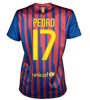 Barcelona Nike 2011-12 Barcelona Nike Womens Home Shirt (Pedro